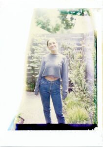 A picture of a woman smiling taken on Supersense Pack Film