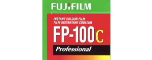A Close up of a box of Fujifilm FP-100C.