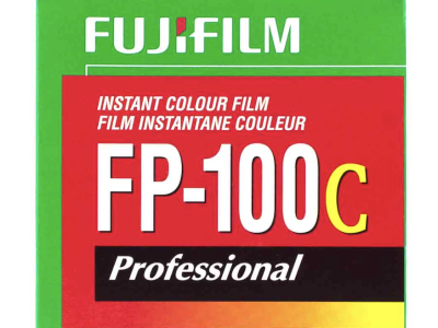 A Close up of a box of Fujifilm FP-100C.